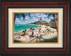 Disney Mickey and Minnie in Florida Wall Art by Thomas Kinkade Studios Jewel Edition Canvas 12" x 18" Gallery Burl