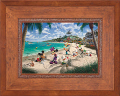 Disney Mickey and Minnie in Florida Wall Art by Thomas Kinkade Studios Jewel Edition Canvas 12" x 18" Rustic Andalucian