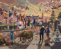 Disney Mary Poppins Returns Wall Art by Thomas Kinkade Studios Canvas Gallery Wrap 24" x 30" Unframed