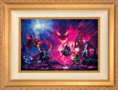 Doctor Strange vs. The Dark Despot Wall Art by Thomas Kinkade Studios Standard Number Canvas 12" x 18" Antique Gold