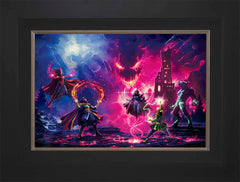 Doctor Strange vs. The Dark Despot Wall Art by Thomas Kinkade Studios Standard Number Canvas 12" x 18" Modern Black