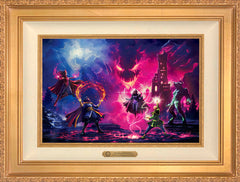 Doctor Strange vs. The Dark Despot Wall Art by Thomas Kinkade Studios Estate Edition Canvas 12" x 18" Antique Gold