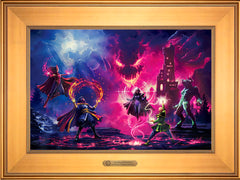 Doctor Strange vs. The Dark Despot Wall Art by Thomas Kinkade Studios Estate Edition Canvas 12" x 18" Gallery Gold