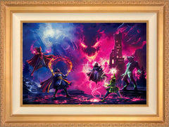 Doctor Strange vs. The Dark Despot Wall Art by Thomas Kinkade Studios Standard Number Canvas 18" x 27" Antique Gold