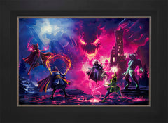 Doctor Strange vs. The Dark Despot Wall Art by Thomas Kinkade Studios Standard Number Canvas 18" x 27" Modern Black