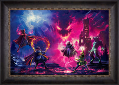 Doctor Strange vs. The Dark Despot Wall Art by Thomas Kinkade Studios Standard Number Canvas 18" x 27" Cabernet