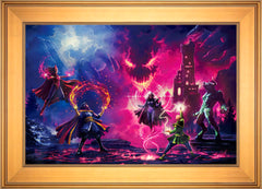 Doctor Strange vs. The Dark Despot Wall Art by Thomas Kinkade Studios Standard Number Canvas 18" x 27" Gallery Gold