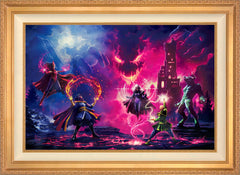 Doctor Strange vs. The Dark Despot Wall Art by Thomas Kinkade Studios Standard Number Canvas 24" x 36" Antique Gold