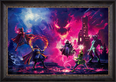 Doctor Strange vs. The Dark Despot Wall Art by Thomas Kinkade Studios Standard Number Canvas 24" x 36" Cabernet