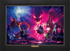 Doctor Strange vs. The Dark Despot Wall Art by Thomas Kinkade Studios Estate Edition Canvas 24" x 36" Modern Black