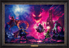 Doctor Strange vs. The Dark Despot Wall Art by Thomas Kinkade Studios Estate Edition Canvas 24" x 36" Cabernet