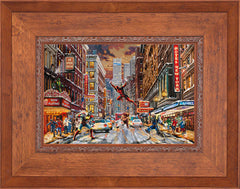 Deadpool - Snow Day Wall Art by Thomas Kinkade Studios Standard Number Canvas 12" x 18" Rustic Andalucian