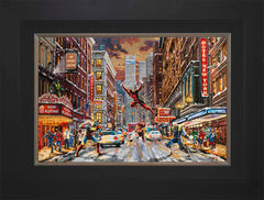 Deadpool - Snow Day Wall Art by Thomas Kinkade Studios Standard Number Canvas 12" x 18" Modern Black