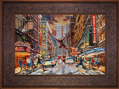 Deadpool - Snow Day Wall Art by Thomas Kinkade Studios Standard Number Canvas 12" x 18" Gallery Bronze