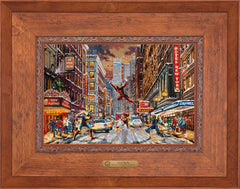 Deadpool - Snow Day Wall Art by Thomas Kinkade Studios Estate Edition Canvas 12" x 18" Rustic Andalucian