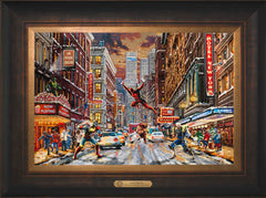 Deadpool - Snow Day Wall Art by Thomas Kinkade Studios Estate Edition Canvas 12" x 18" Estate Bronze