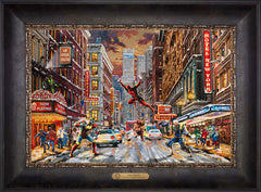 Deadpool - Snow Day Wall Art by Thomas Kinkade Studios Estate Edition Canvas 12" x 18" Cabernet
