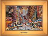 Deadpool - Snow Day Wall Art by Thomas Kinkade Studios Estate Edition Canvas 12" x 18" Gallery Gold