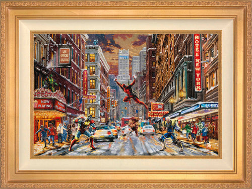 Deadpool - Snow Day Wall Art by Thomas Kinkade Studios Standard Number Canvas 18