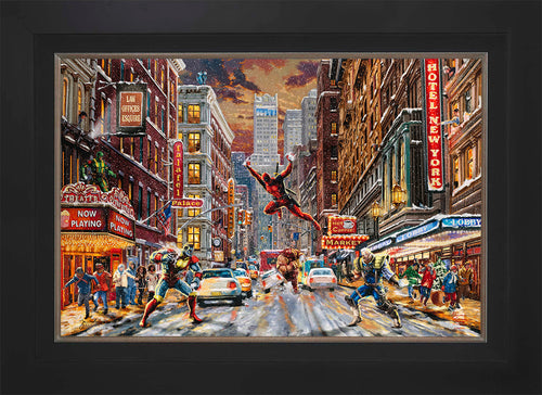 Deadpool - Snow Day Wall Art by Thomas Kinkade Studios Standard Number Canvas 18