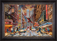 Deadpool - Snow Day Wall Art by Thomas Kinkade Studios Standard Number Canvas 18" x 27" Cabernet