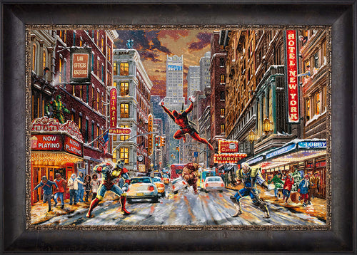 Deadpool - Snow Day Wall Art by Thomas Kinkade Studios Standard Number Canvas 18