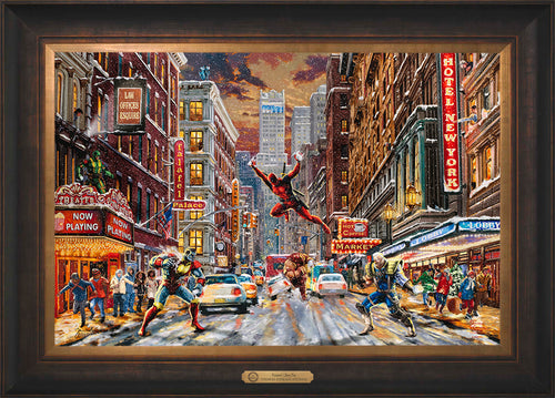 Deadpool - Snow Day Wall Art by Thomas Kinkade Studios Estate Edition Canvas 18