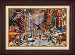Deadpool - Snow Day Wall Art by Thomas Kinkade Studios Standard Number Canvas 24" x 36" Gallery Burl