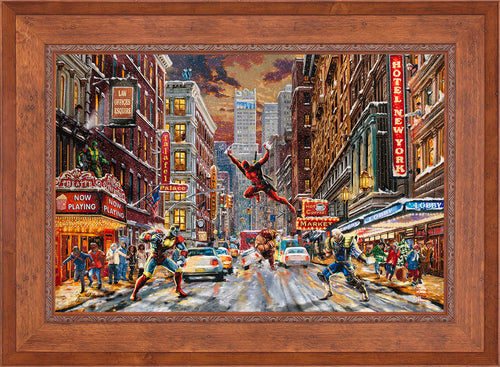 Deadpool - Snow Day Wall Art by Thomas Kinkade Studios Standard Number Canvas 24