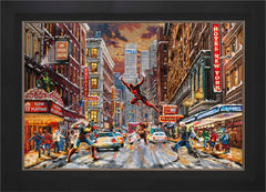 Deadpool - Snow Day Wall Art by Thomas Kinkade Studios Standard Number Canvas 24" x 36" Modern Black