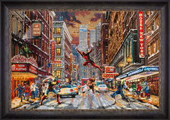 Deadpool - Snow Day Wall Art by Thomas Kinkade Studios Standard Number Canvas 24" x 36" Cabernet
