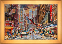 Deadpool - Snow Day Wall Art by Thomas Kinkade Studios Standard Number Canvas 24" x 36" Gallery Gold