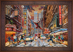 Deadpool - Snow Day Wall Art by Thomas Kinkade Studios Standard Number Canvas 24" x 36" Gallery Bronze