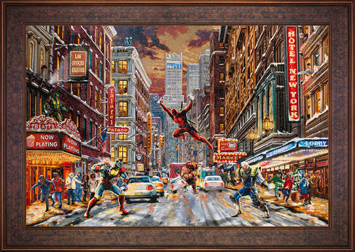 Deadpool - Snow Day Wall Art by Thomas Kinkade Studios Standard Number Canvas 24
