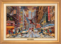 Deadpool - Snow Day Wall Art by Thomas Kinkade Studios Estate Edition Canvas 24" x 36" Antique Gold