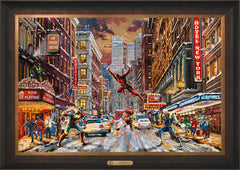 Deadpool - Snow Day Wall Art by Thomas Kinkade Studios Estate Edition Canvas 24" x 36" Estate Bronze