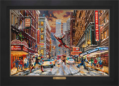 Deadpool - Snow Day Wall Art by Thomas Kinkade Studios Estate Edition Canvas 24" x 36" Modern Black