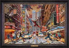 Deadpool - Snow Day Wall Art by Thomas Kinkade Studios Estate Edition Canvas 24" x 36" Cabernet