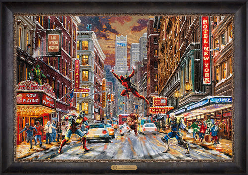 Deadpool - Snow Day Wall Art by Thomas Kinkade Studios Estate Edition Canvas 24