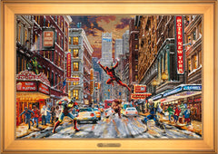 Deadpool - Snow Day Wall Art by Thomas Kinkade Studios Estate Edition Canvas 24" x 36" Gallery Gold