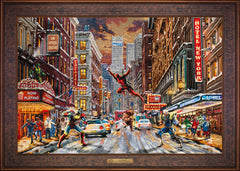 Deadpool - Snow Day Wall Art by Thomas Kinkade Studios Estate Edition Canvas 24" x 36" Gallery Bronze