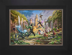 Battle for Wakanda Wall Art by Thomas Kinkade Studios Standard Number Canvas 12" x 18" Modern Black