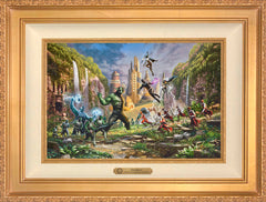 Battle for Wakanda Wall Art by Thomas Kinkade Studios Estate Edition Canvas 12" x 18" Antique Gold