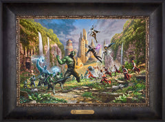 Battle for Wakanda Wall Art by Thomas Kinkade Studios Estate Edition Canvas 12" x 18" Cabernet