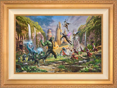Battle for Wakanda Wall Art by Thomas Kinkade Studios Standard Number Canvas 18" x 27" Antique Gold