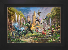 Battle for Wakanda Wall Art by Thomas Kinkade Studios Standard Number Canvas 18" x 27" Modern Black