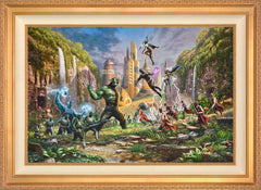 Battle for Wakanda Wall Art by Thomas Kinkade Studios Standard Number Canvas 24" x 36" Antique Gold