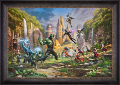 Battle for Wakanda Wall Art by Thomas Kinkade Studios Standard Number Canvas 24" x 36" Cabernet