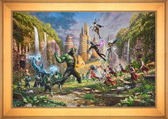 Battle for Wakanda Wall Art by Thomas Kinkade Studios Standard Number Canvas 24" x 36" Gallery Gold