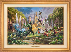 Battle for Wakanda Wall Art by Thomas Kinkade Studios Estate Edition Canvas 24" x 36" Antique Gold